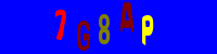 Blue Captcha Image