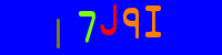 Blue Captcha Image