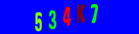 Blue Captcha Image